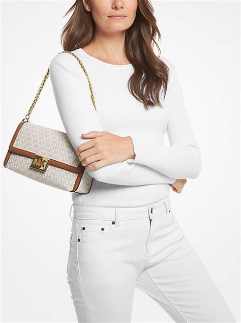 michael kors mk vanilla pvc medium chain shoulder bag|Michael Kors sonia.